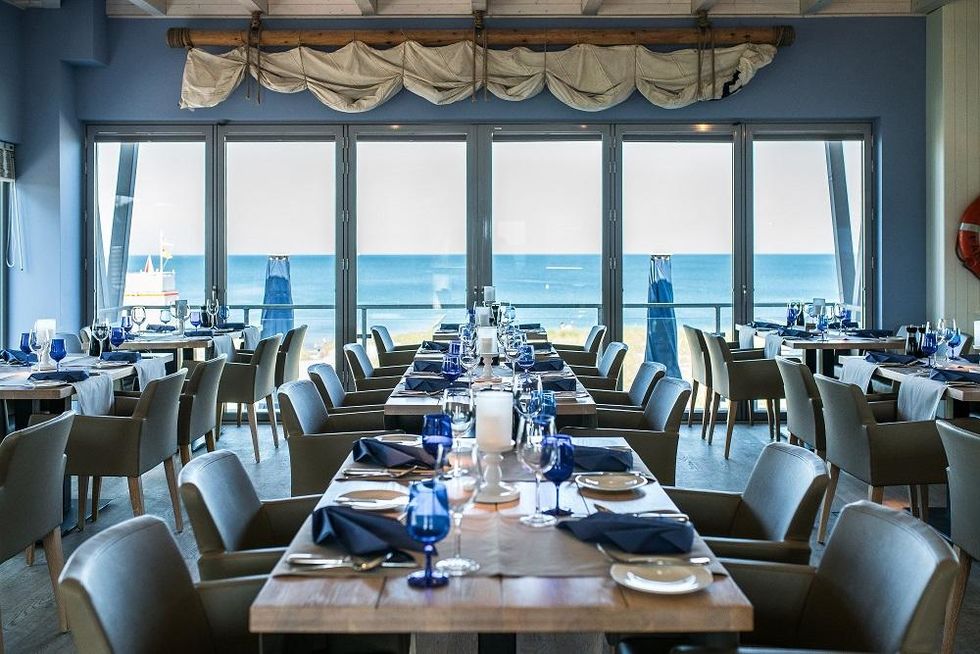 Restaurant "Blaue Boje" with a direct view of the Baltic Sea